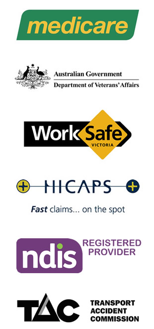 Medicare, Worksafe, HICAPS, NDIS, TAC