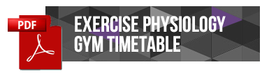 Exercise Physiology Gym Timetable Exercise Physiology Gym Timetable